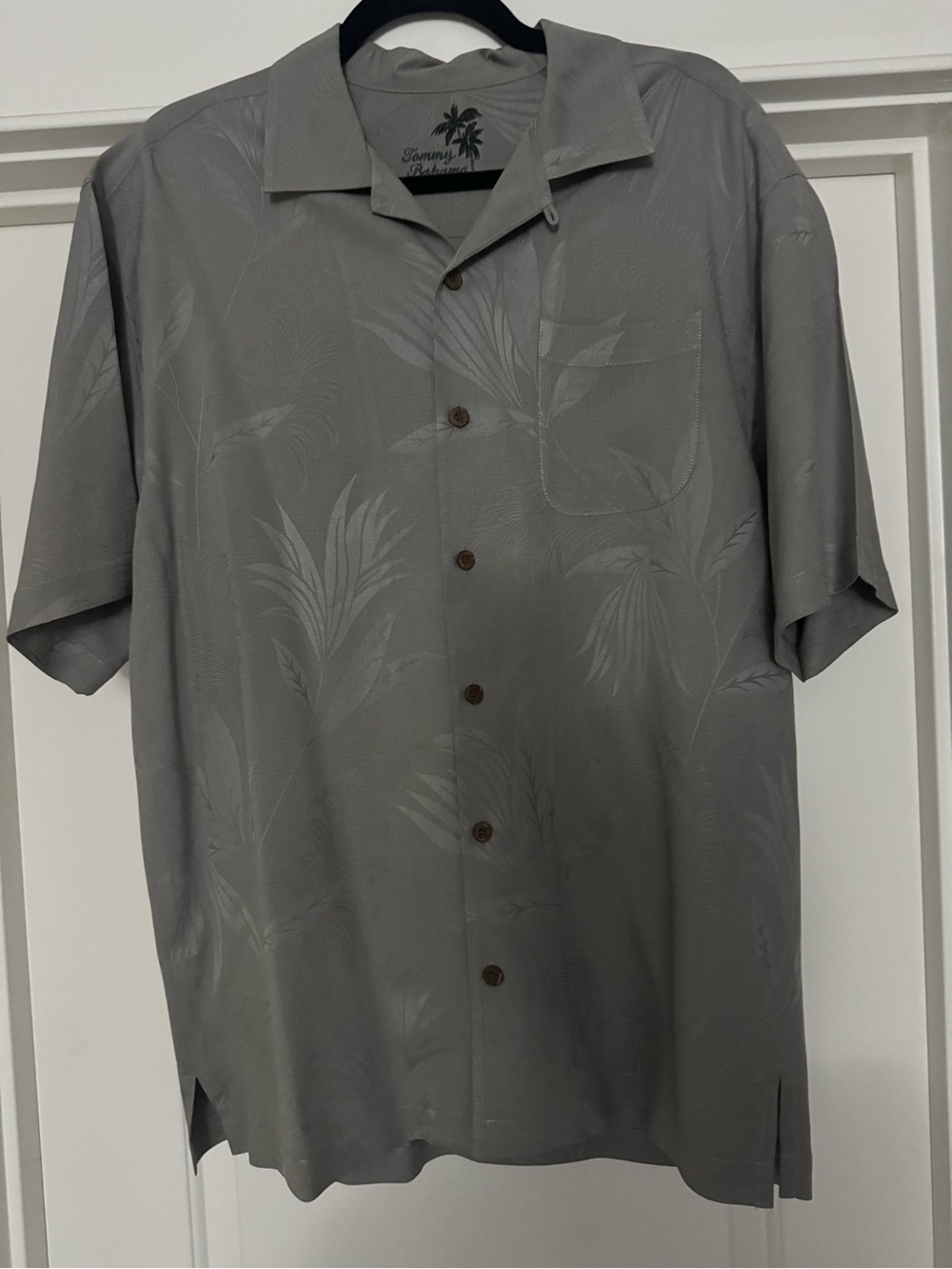Tommy Bahama Men's Slate Gray Tropical Camp Shirt